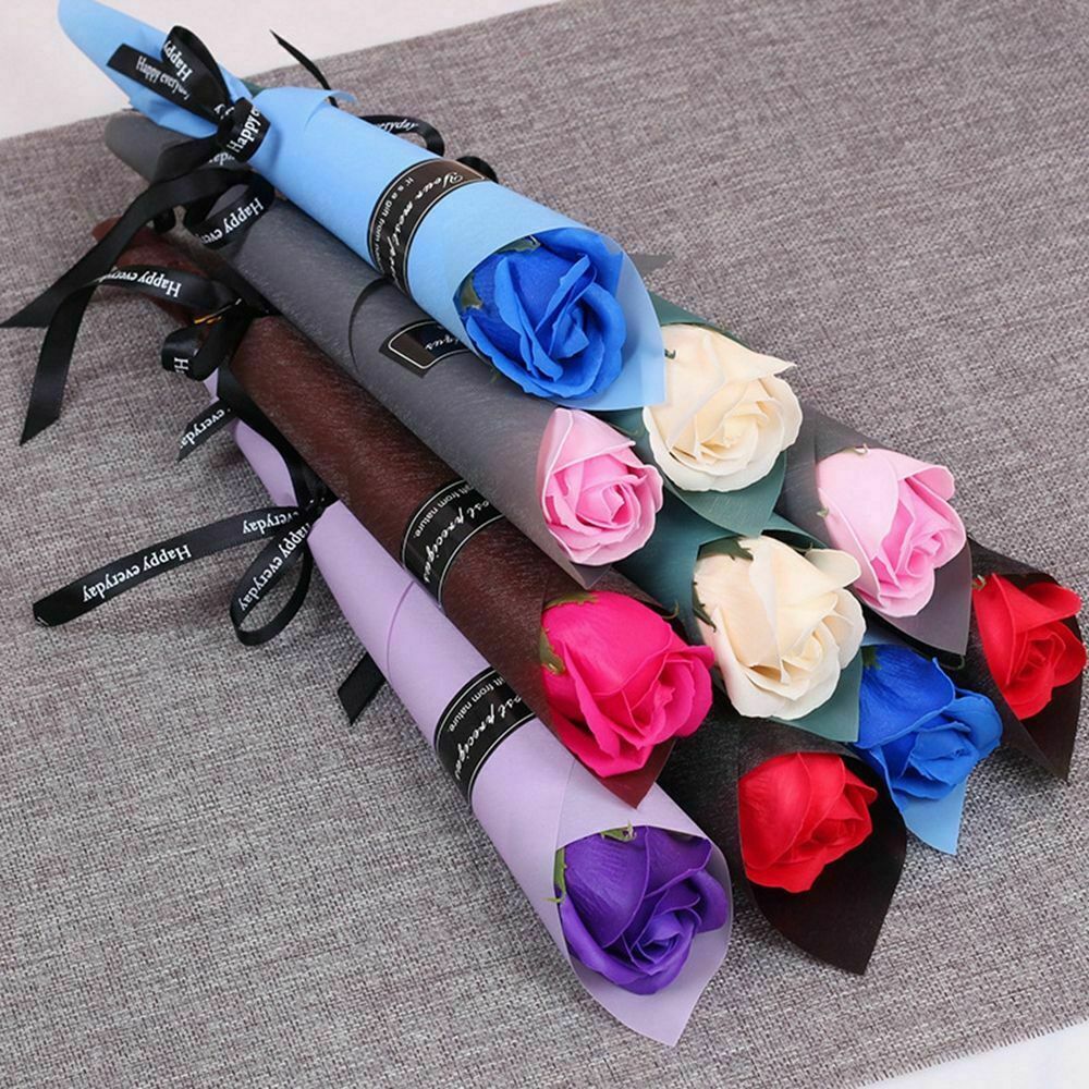 5pcs Soap Rose Artificial Flower Girl Friend Valentine’s Day Gift Anniversary
