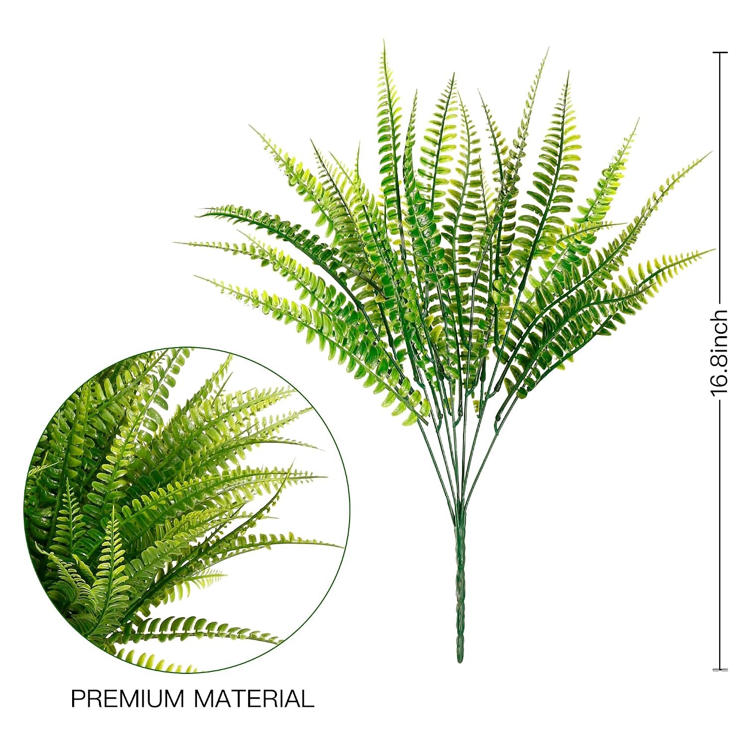 Artificial Boston Fern Plants Fake Ferns Bushes Faux Ferns Artificial Ferns