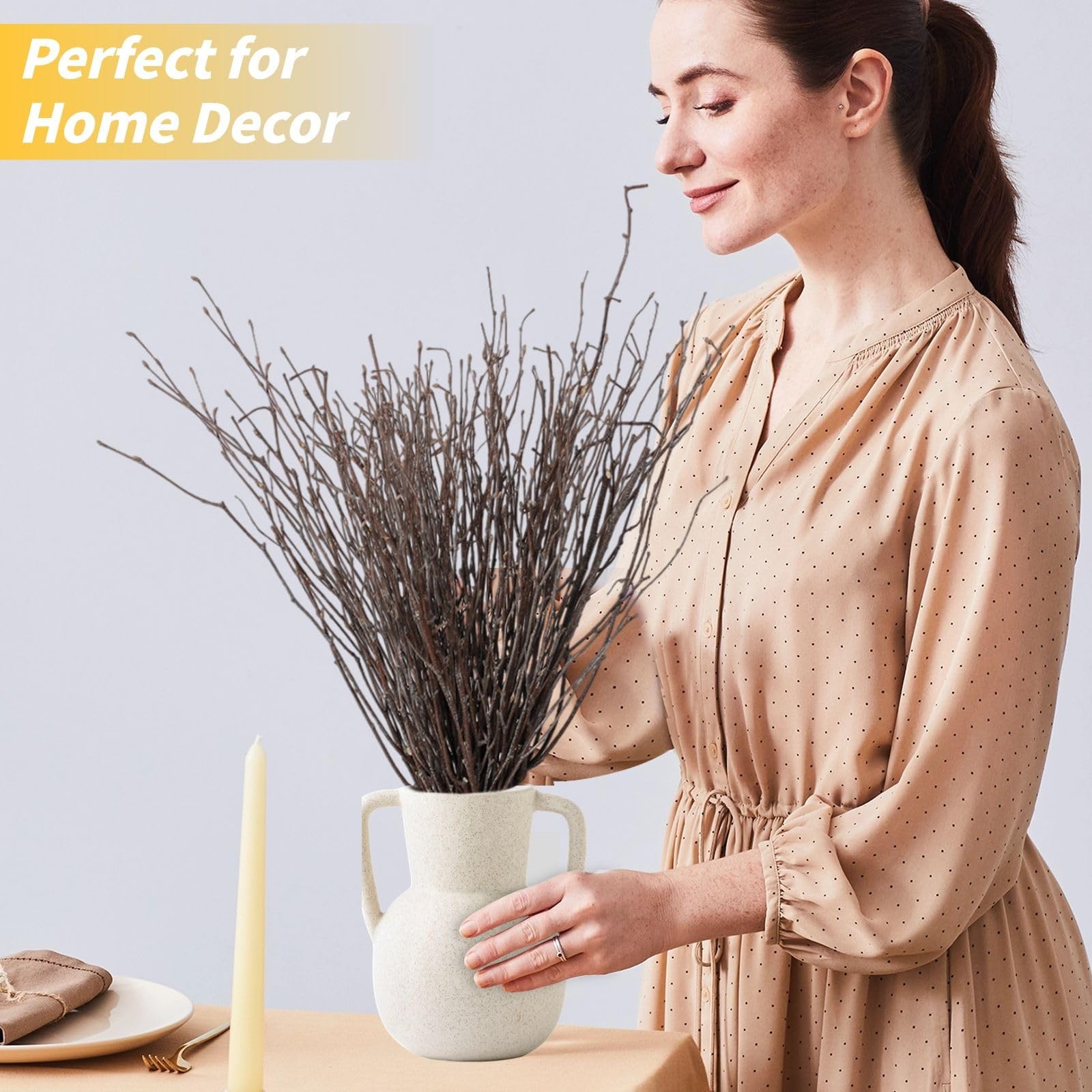 30Pcs Real Dried Birch Twigs – 16” Decorative 100% Natural Birch Branches | East