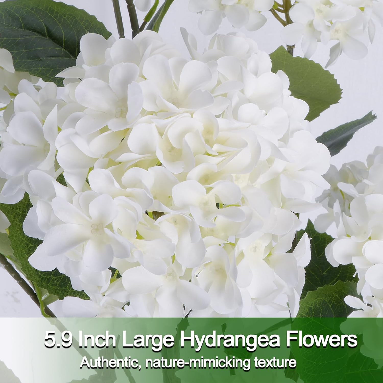 2 Pack 3.5FT White Artificial Hydrangea Trees for Outdoor Decor
