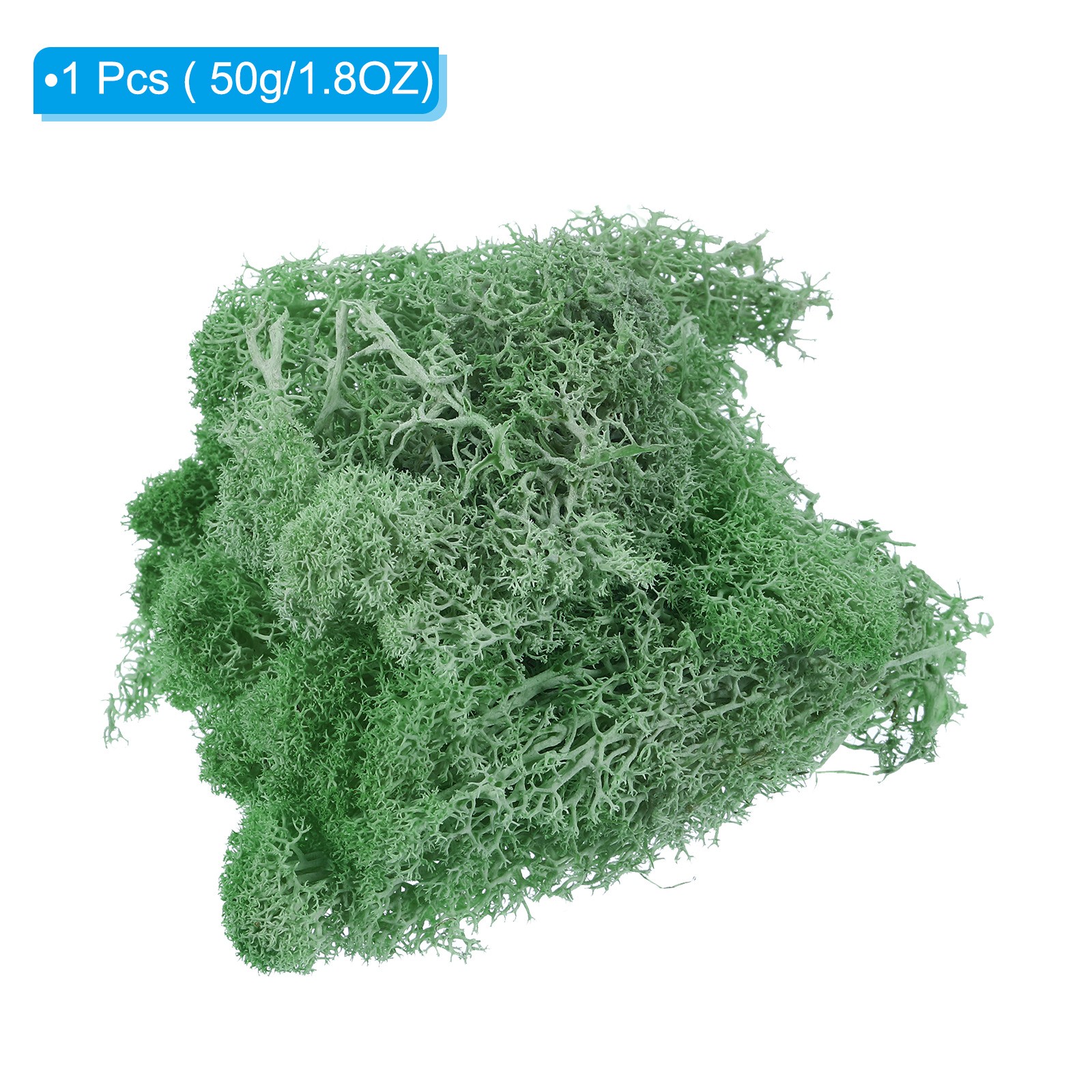 1.8 OZ Fake Moss Preserved Reindeer Moss Artificial Moss Lichen Emerald Green