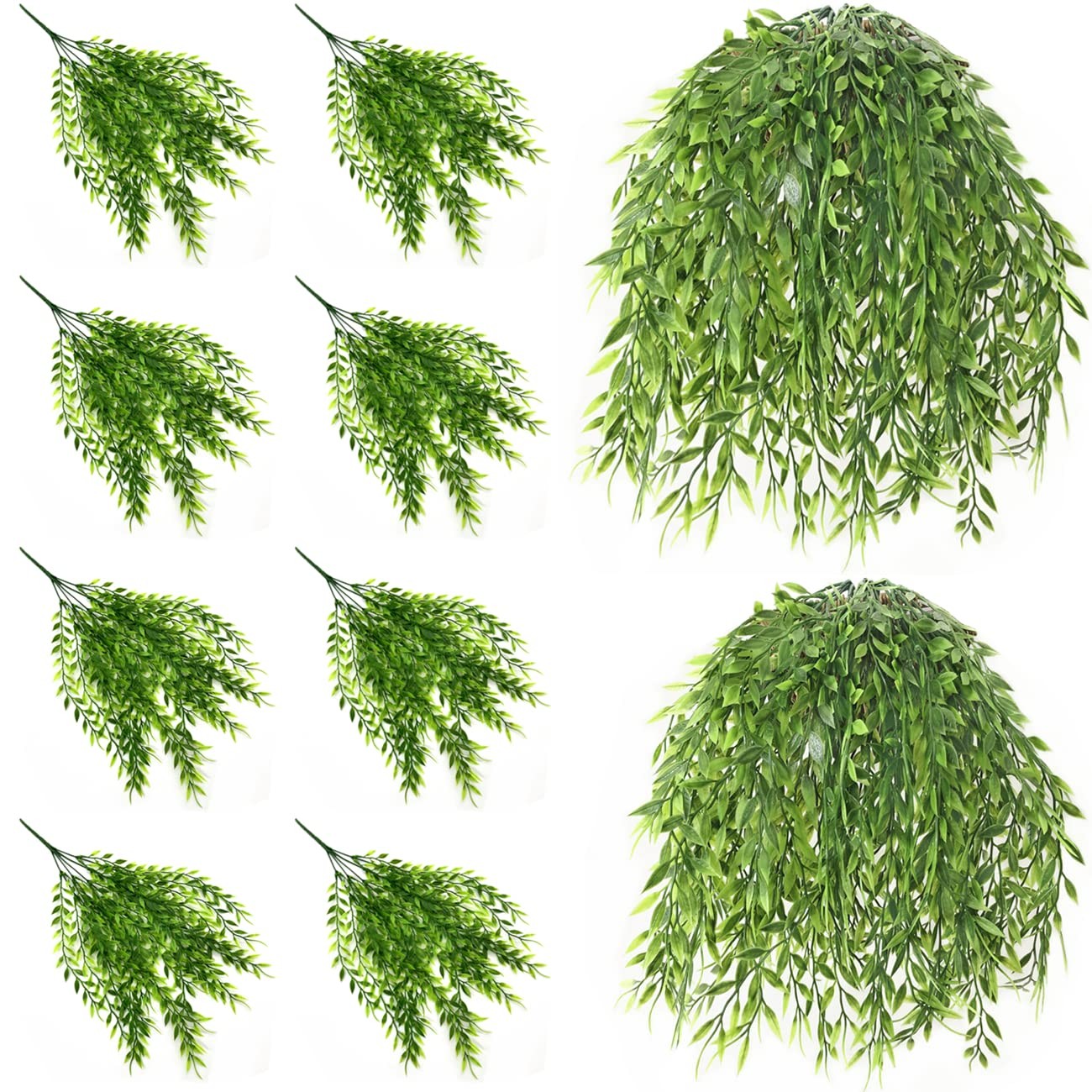 Artificial Hanging Plants, Fake Vines Plastic Ivy Greenery Christmas Decorati…