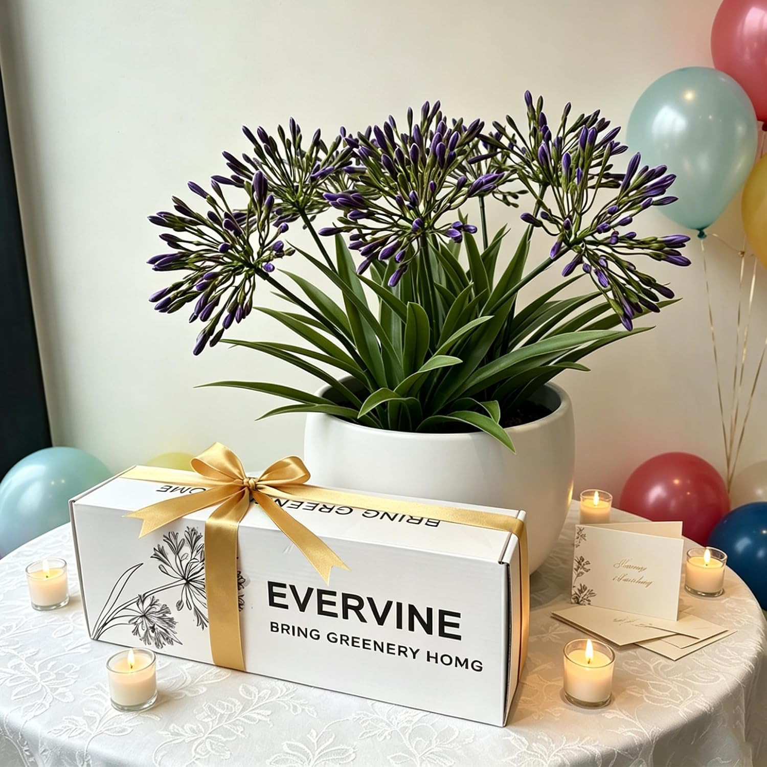 Realistic Artificial Agapanthus Flowers for Outdoor Decor – Purple Red White