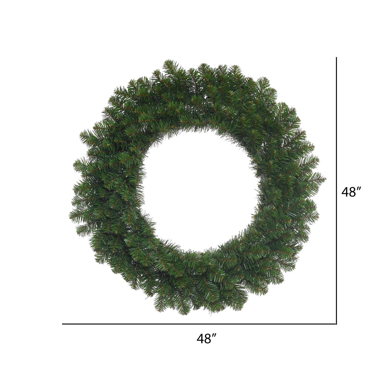 Vickerman 48″ Plastic Grand Teton Artificial Christmas Wreath in Green