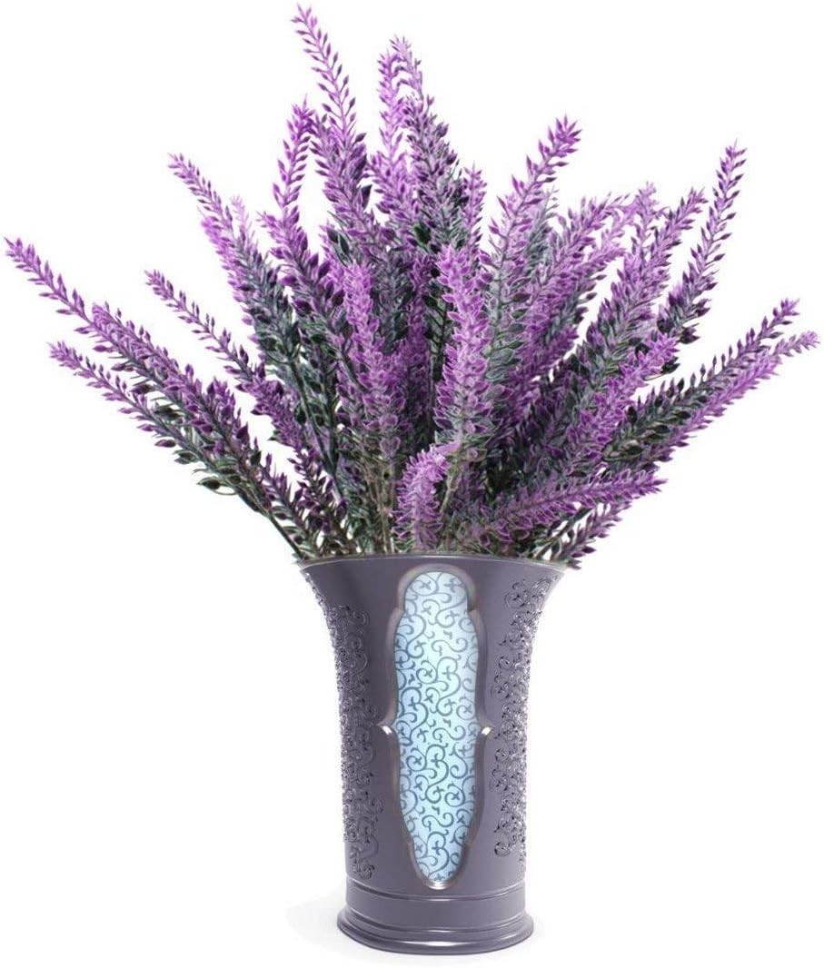 Fuchsia Artificial Lavender Flowers 4pcs Bundle Indoor Outdoor Decor