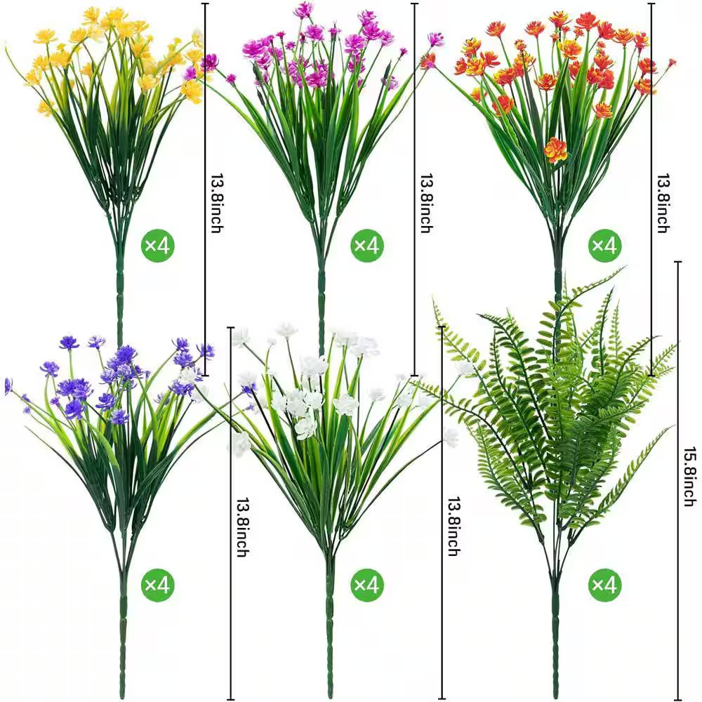 15.8 In. Faux Boston Fern Artificial Greenery, 24 Bundles Artificial Flowers for