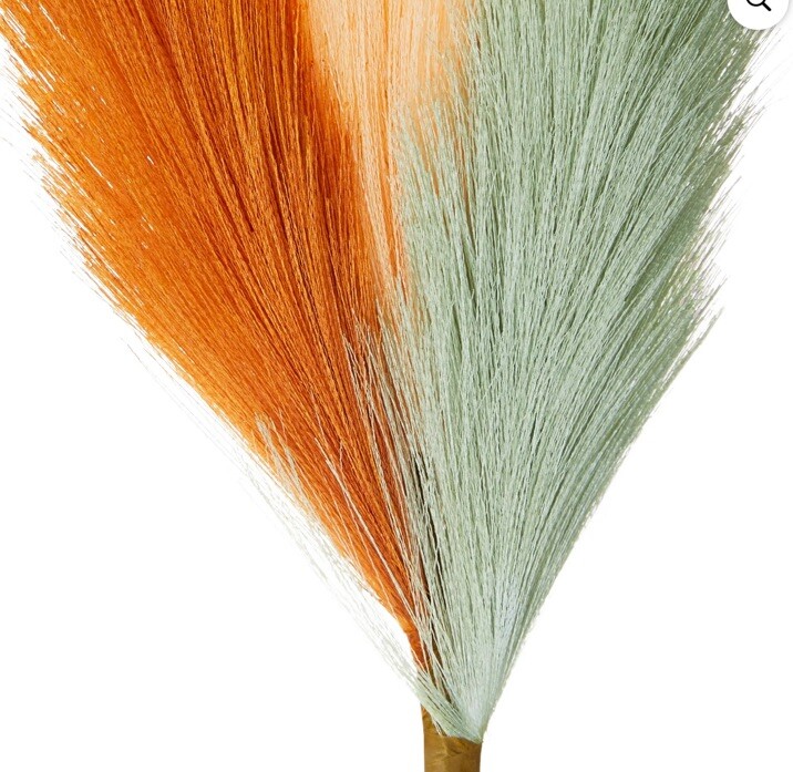 14” Faux Pampas Grass 4 Picks Stems Fall Harvest Decor Rust Sage Ivory NEW Flora