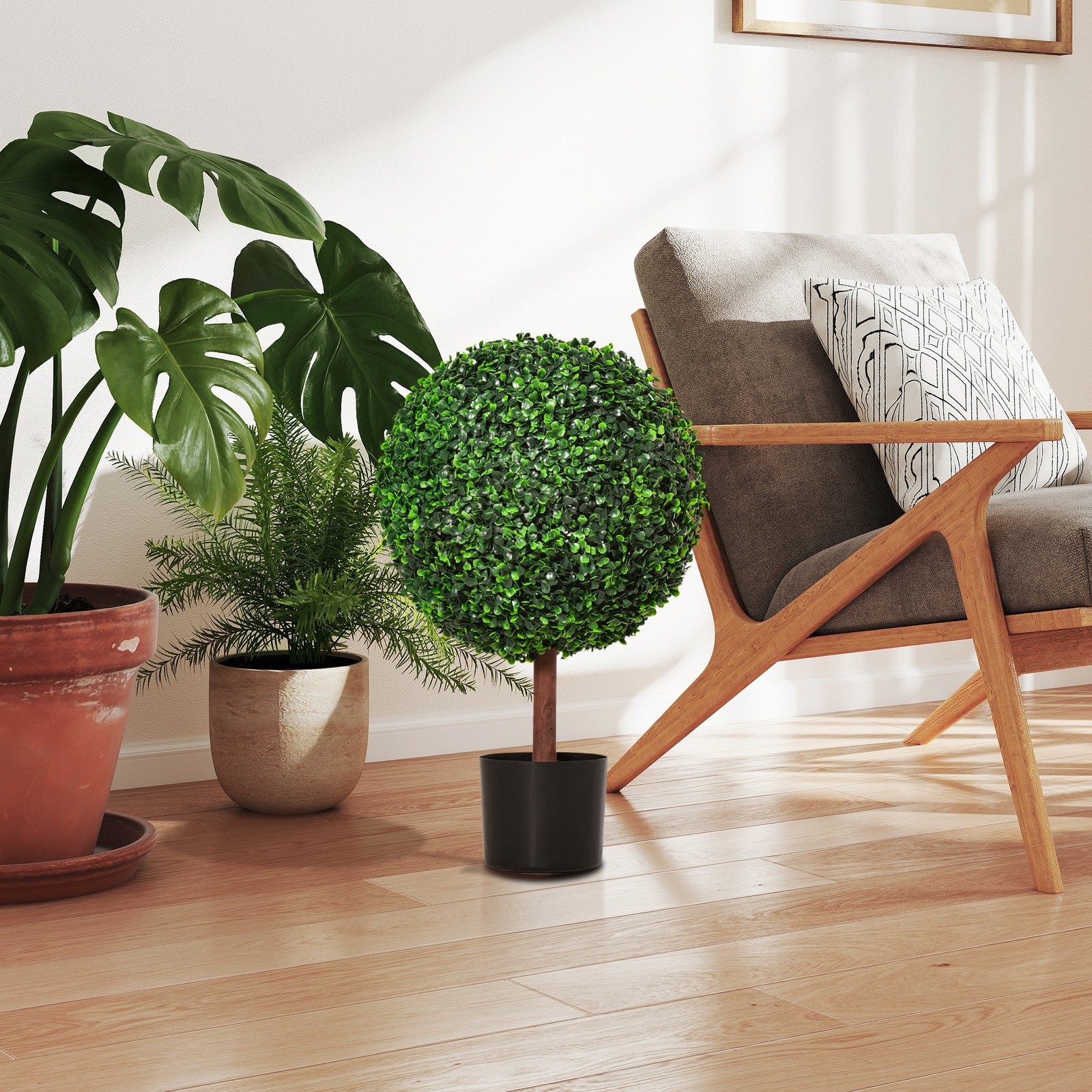 23.5″ Inch Artificial Boxwood Topiary Tree Plant