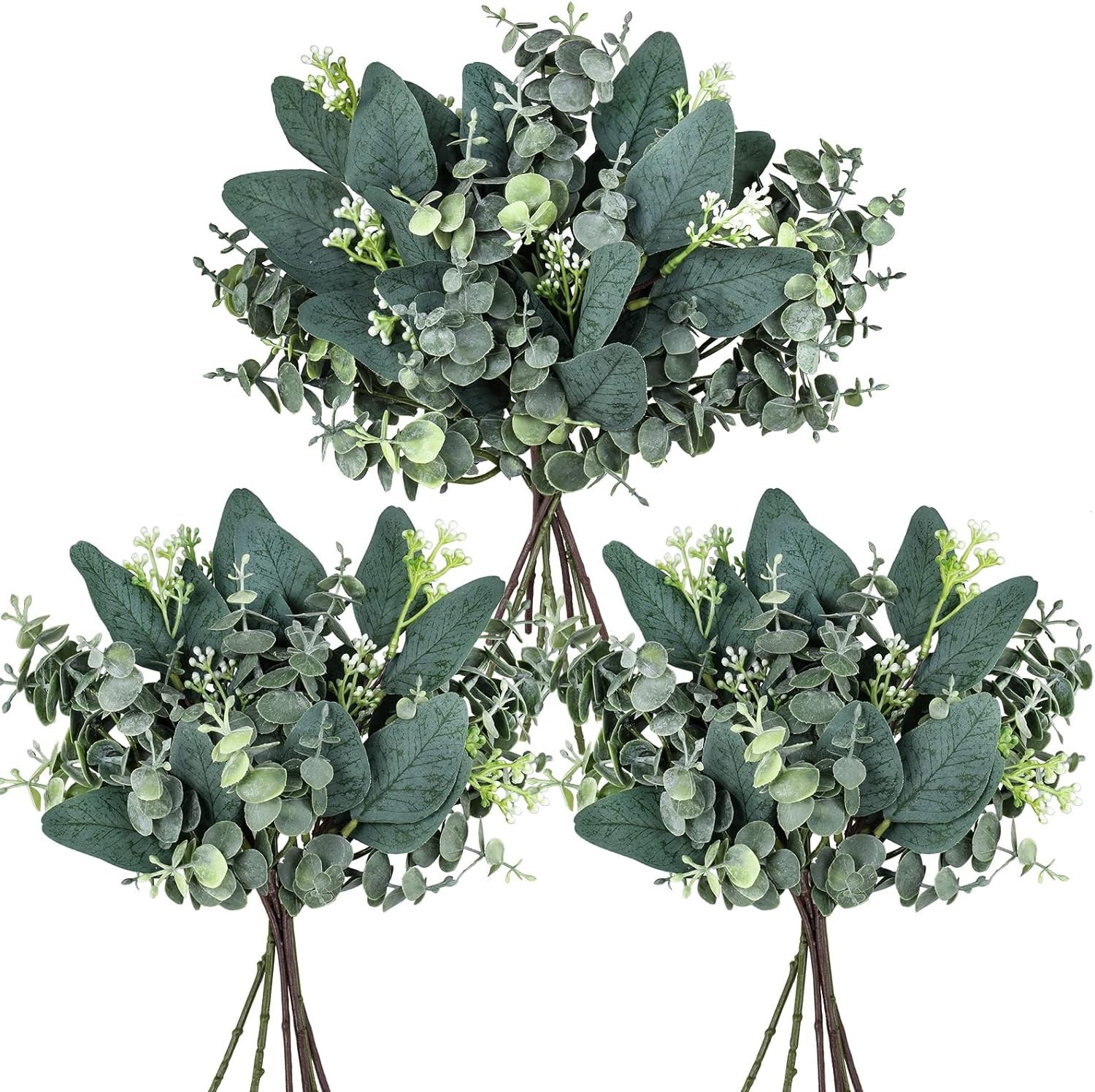 Artificial Eucalyptus Leaves Stems for Wedding Decor Floral Arrangements Indo…