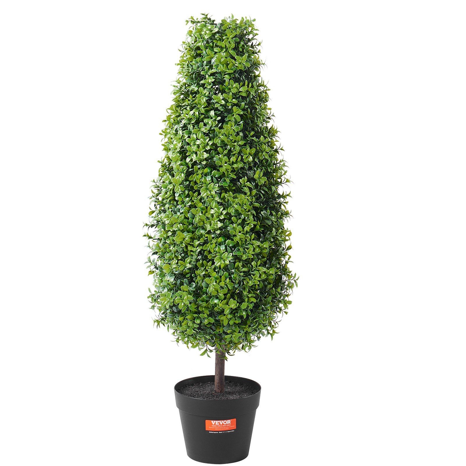 2Pack 36in Vibrant Green Faux Boxwood Trees No Odor High Durability