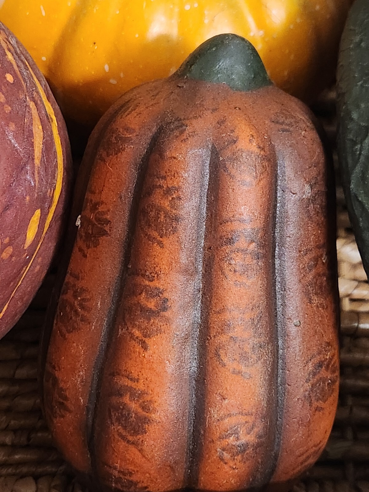 Foam Gourds Centerpiece Rustic Basket Home Decor Autumn Decorations 18″x12″x4″