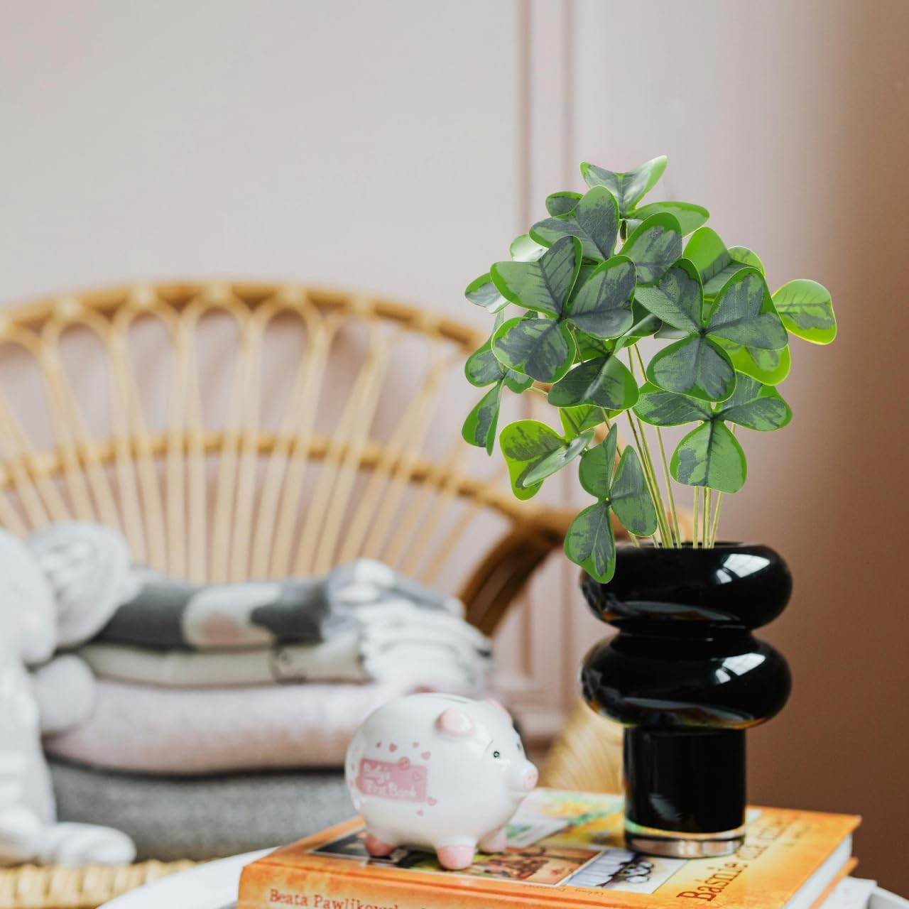 1bunch Artificial Plant Lifelike Faux Clover Decoration for Home Party and Fl…