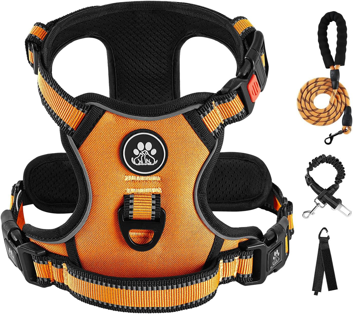 No Pull Dog Harness for Small Dogs, Dog Vest Harness with Leash, Safety Belt and