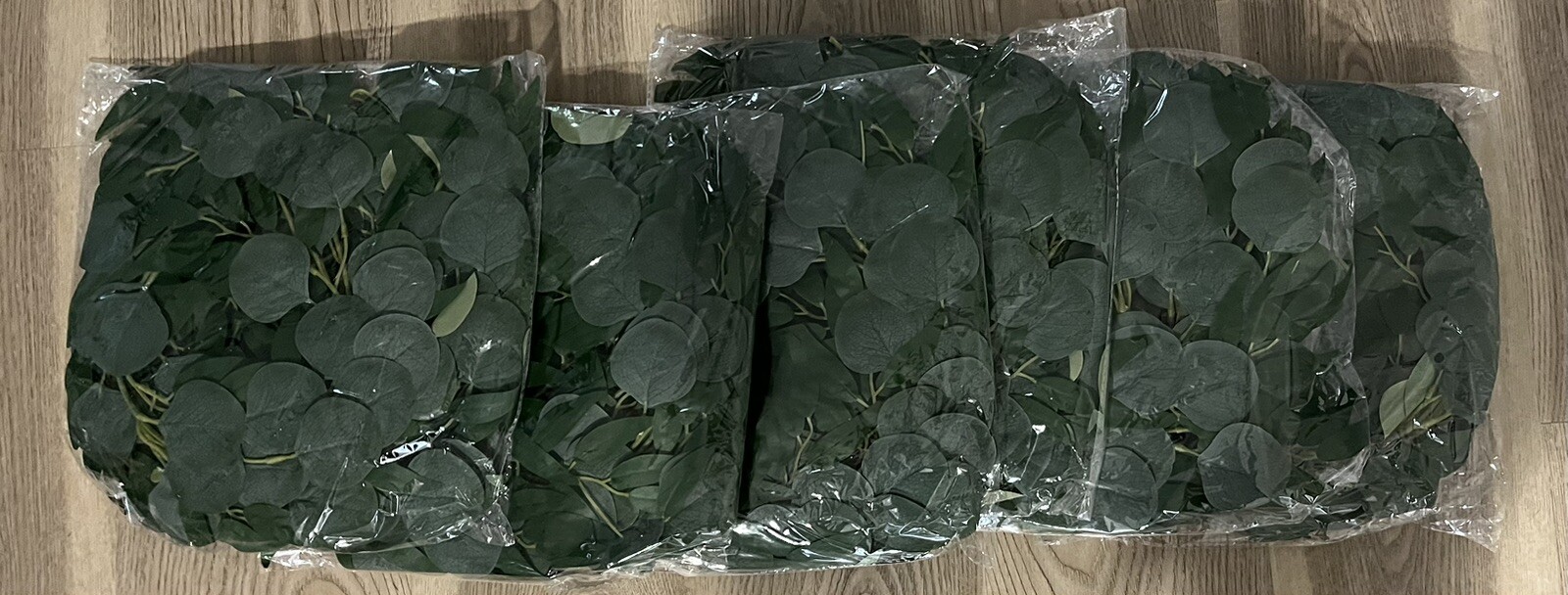 Trimgrace 6 Pack 6.5 Feet Artificial Eucalyptus Garland with Willow Leaves Faux