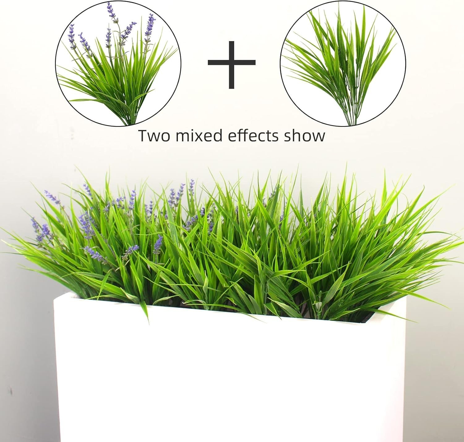 Zero Maintenance Artificial Monkey Grass with Flowers – 12 Bundles for Any Space