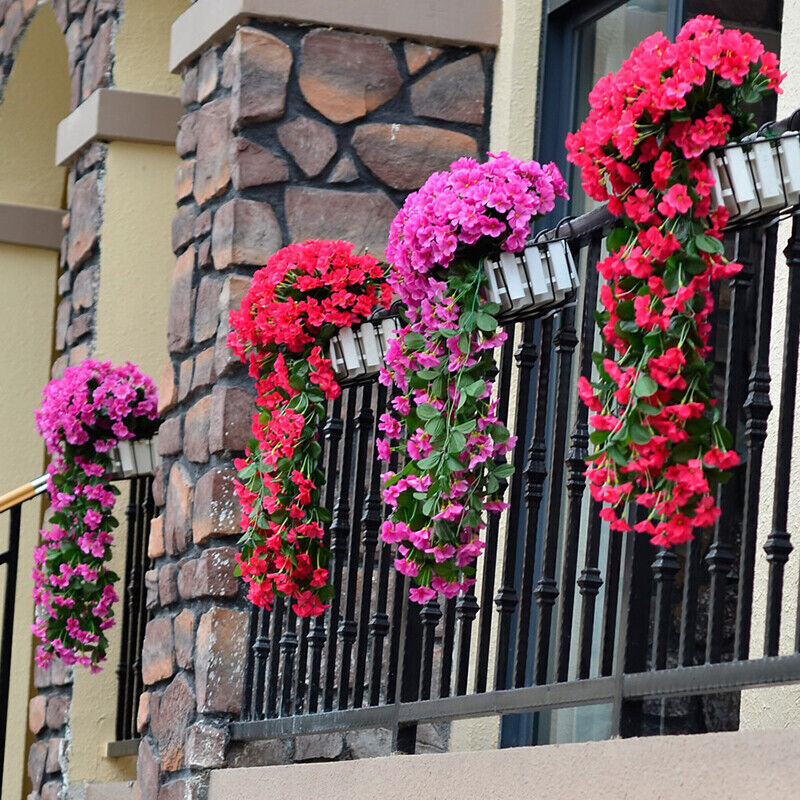 Artificial Fake Hanging Flowers Vine Plant Home Garden Decor Indoor Outdoor