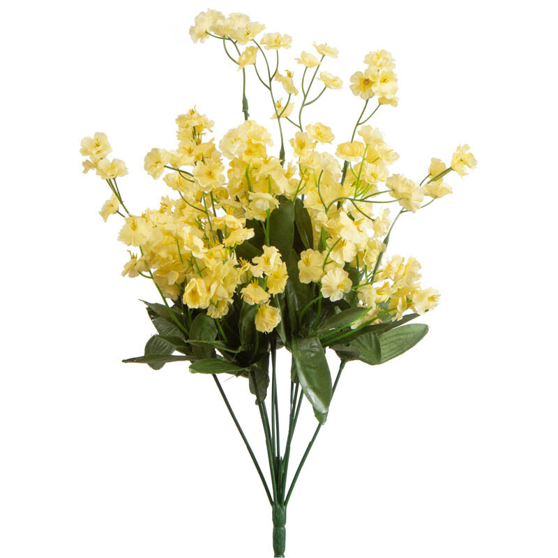 Factory Direct Craft Yellow Double Artificial Baby’s Breath Bush