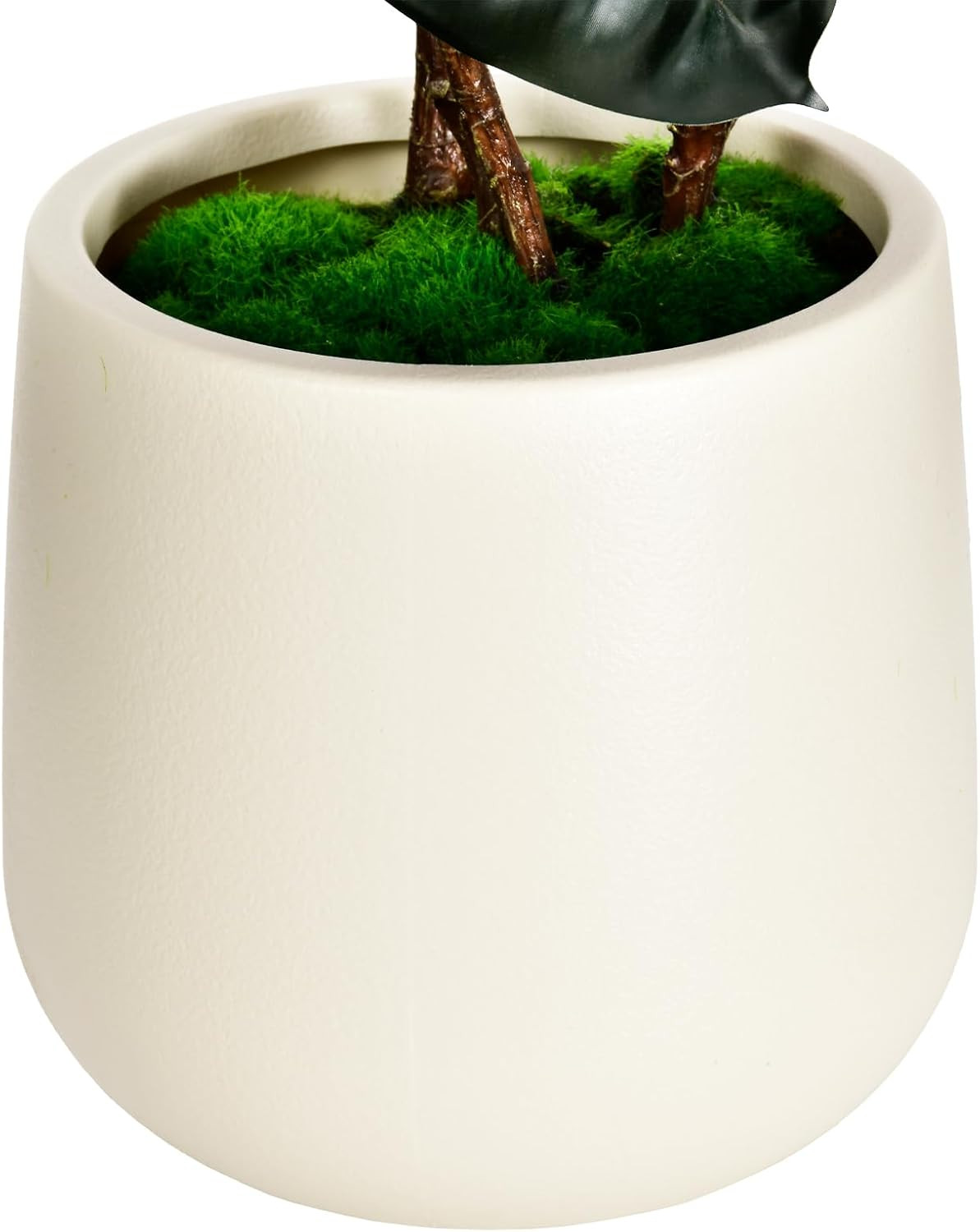 4.5FT Artificial Rubber Tree – 54.5 Inch Tall Fake Plant Indoor Faux Tree with B