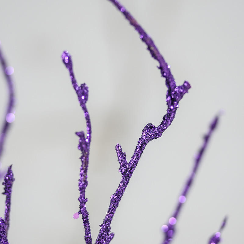 Package of 12 Purple Glittery Artificial Twig 22″ Branches