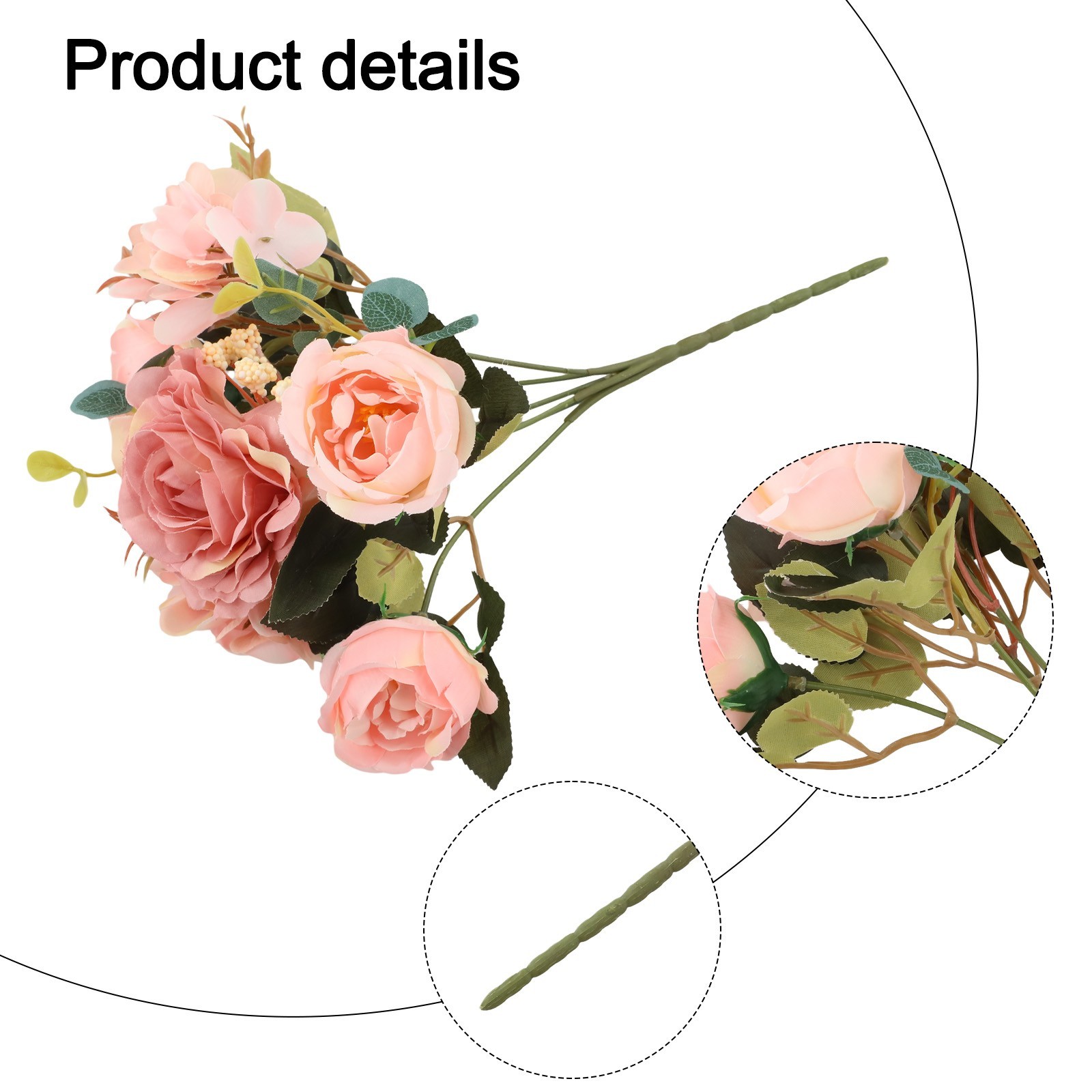 Silk Flowers Artificial Peony Bouquet for Autumn For Weddings and Decor