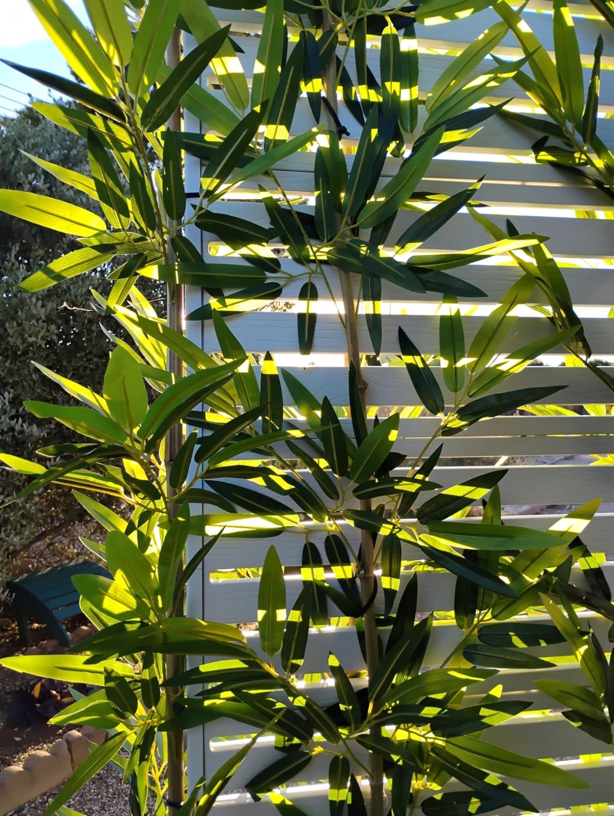 5 ft Artificial Bamboo Plant 10 Pack Faux Fake Plants for Privacy Screen Fence
