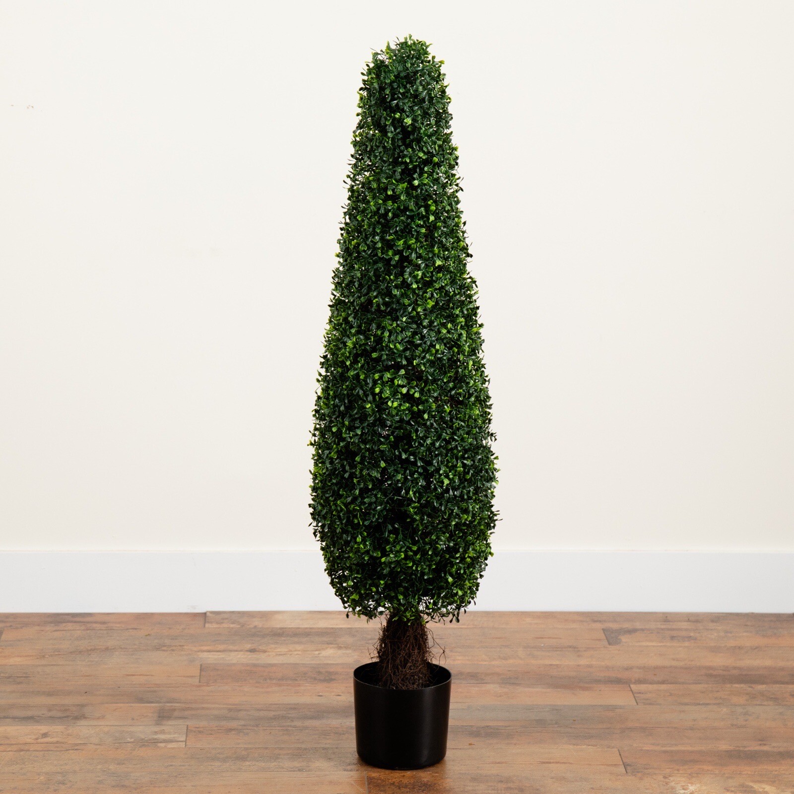 4’ Artificial Boxwood Topiary Cone Tree UV (Indoor/Outdoor). Retail $229