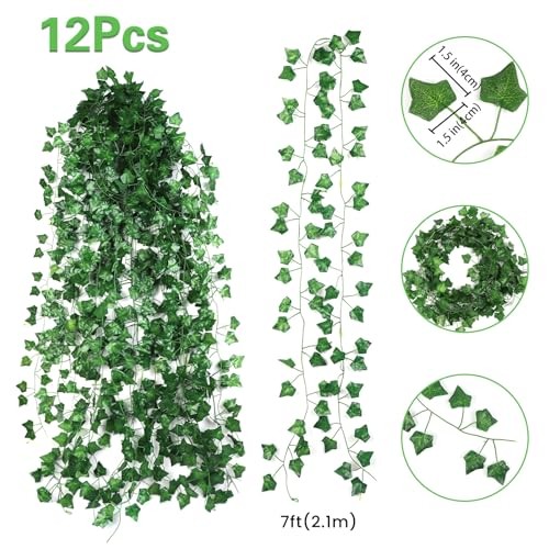 Fake Vines for Room Decor(Pack 84ft), Home Bedroom Wall Decor Aesthetic, 12