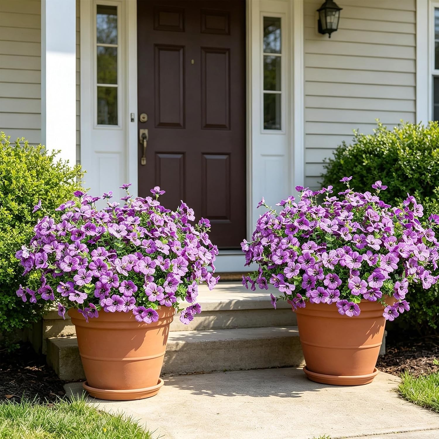 Artificial Flowers for Outdoors, 9 Bundles Artificial Plants & Flowers Outdoor,