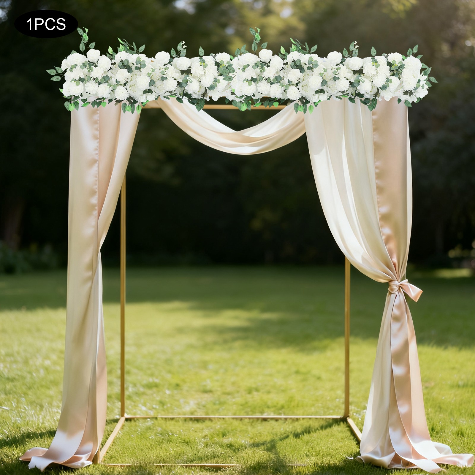 100*30cm Lifelike Flower Row, Artificial Flower Décor, Fake Flower Row For Party