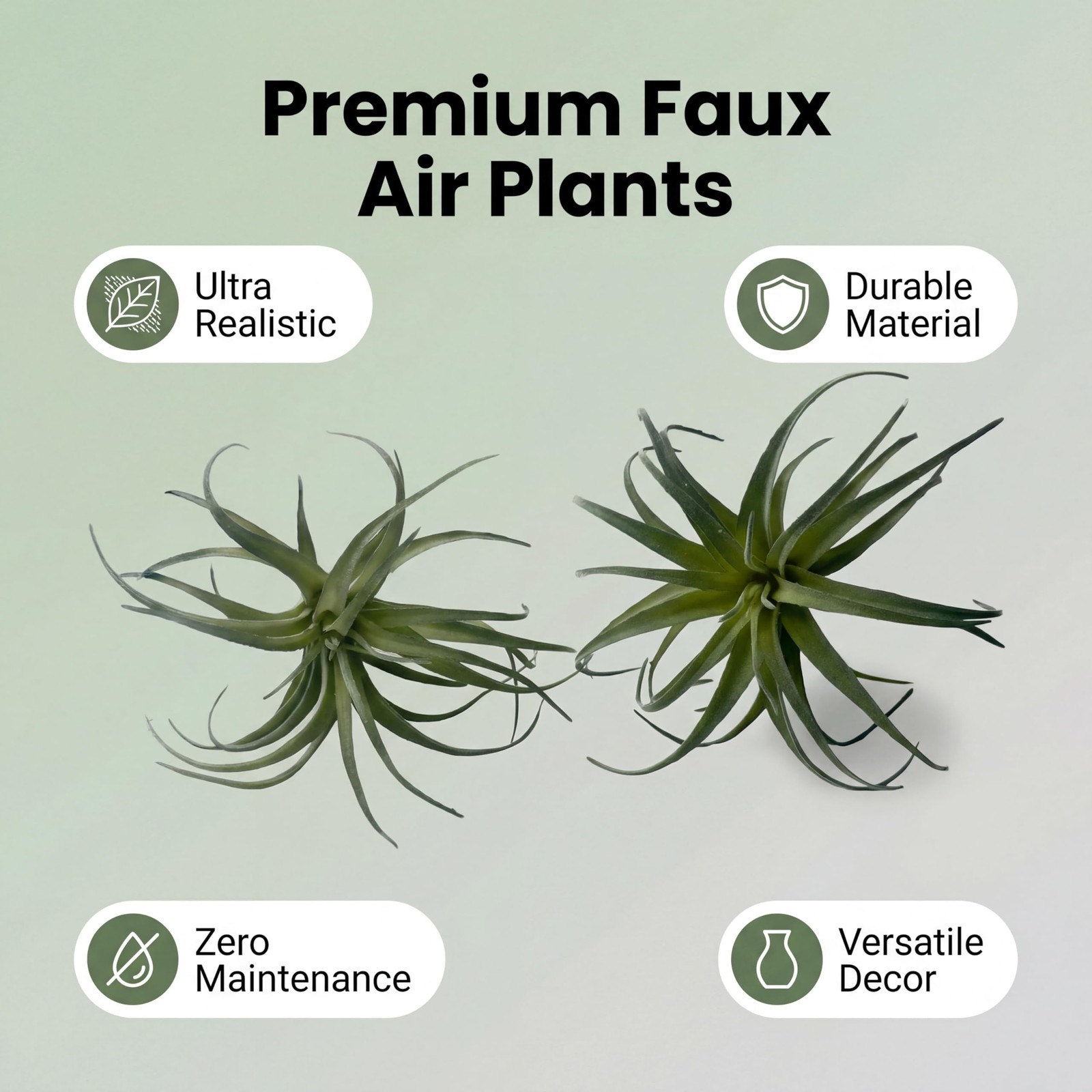 Artificial Plants & Greenery 2Pcs Faux Decor Set Ultra Realistic Artificial A…