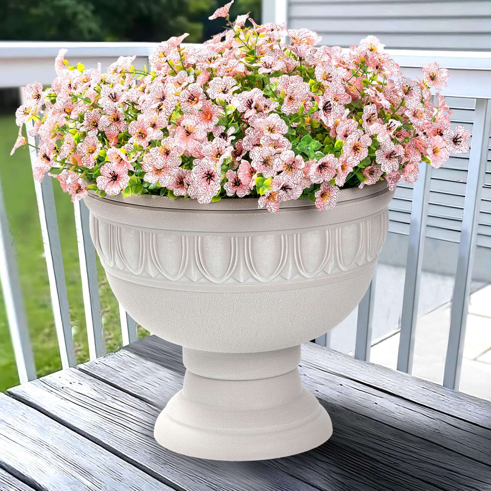 Artificial Flowers for Outdoor Indoor Garden Home Decoration, Faux Flower Dai…