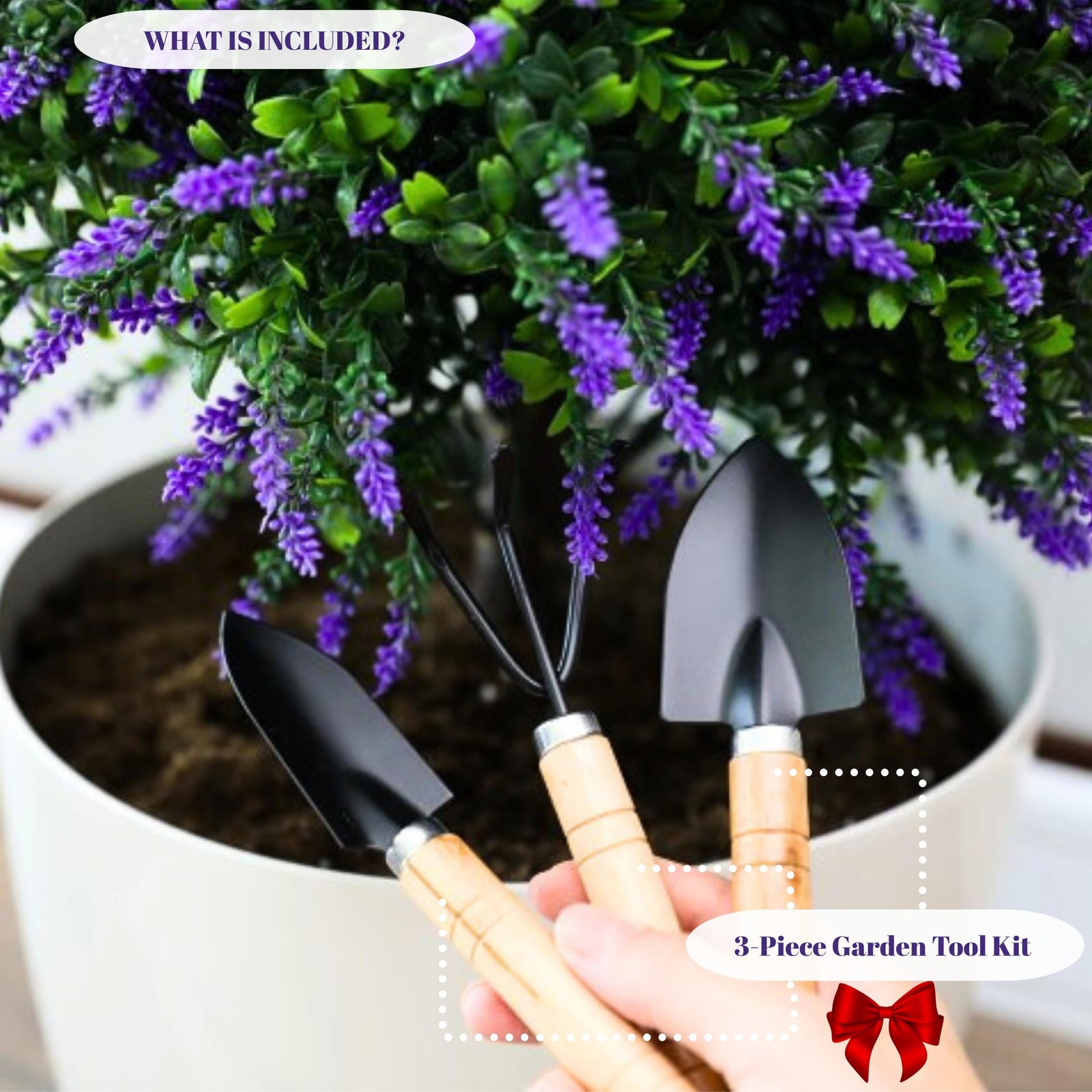Artificial Boxwood Topiary Balls with Lavender – 24″ Set of 2 Faux Shrub Bush…