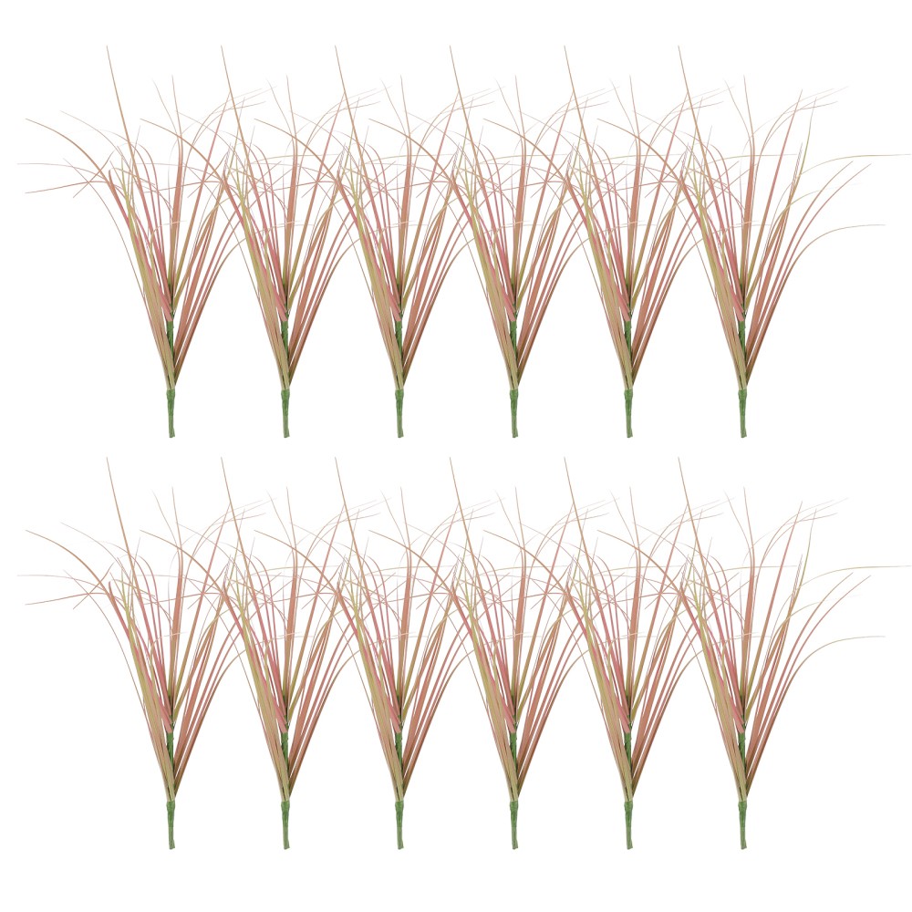 Set of 2 Artificial Tall Grass Plants Outdoor Fake for Decorative