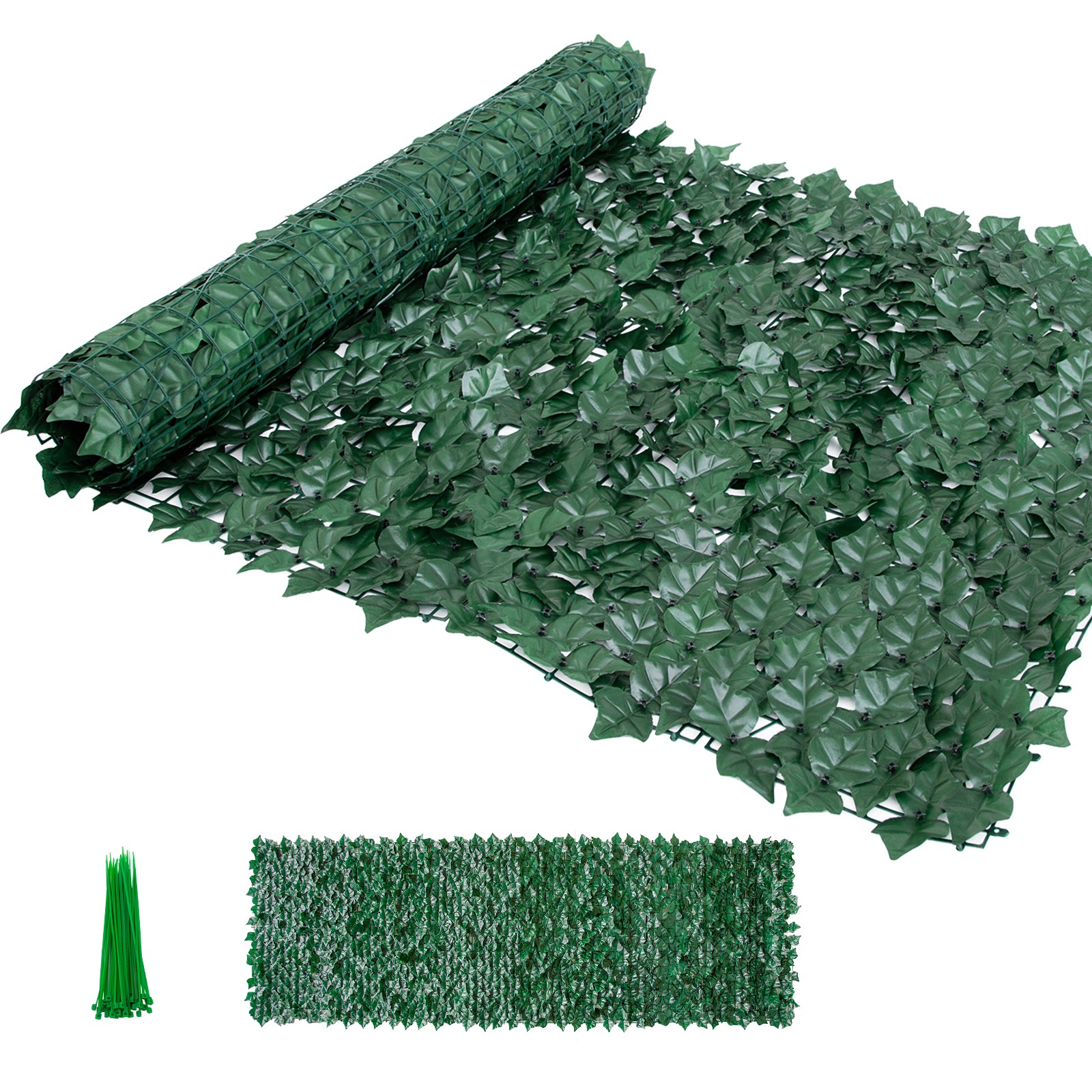Artificial Ivy Hedge Green Leaf Fence Panels Faux Privacy Fence Screen for Home
