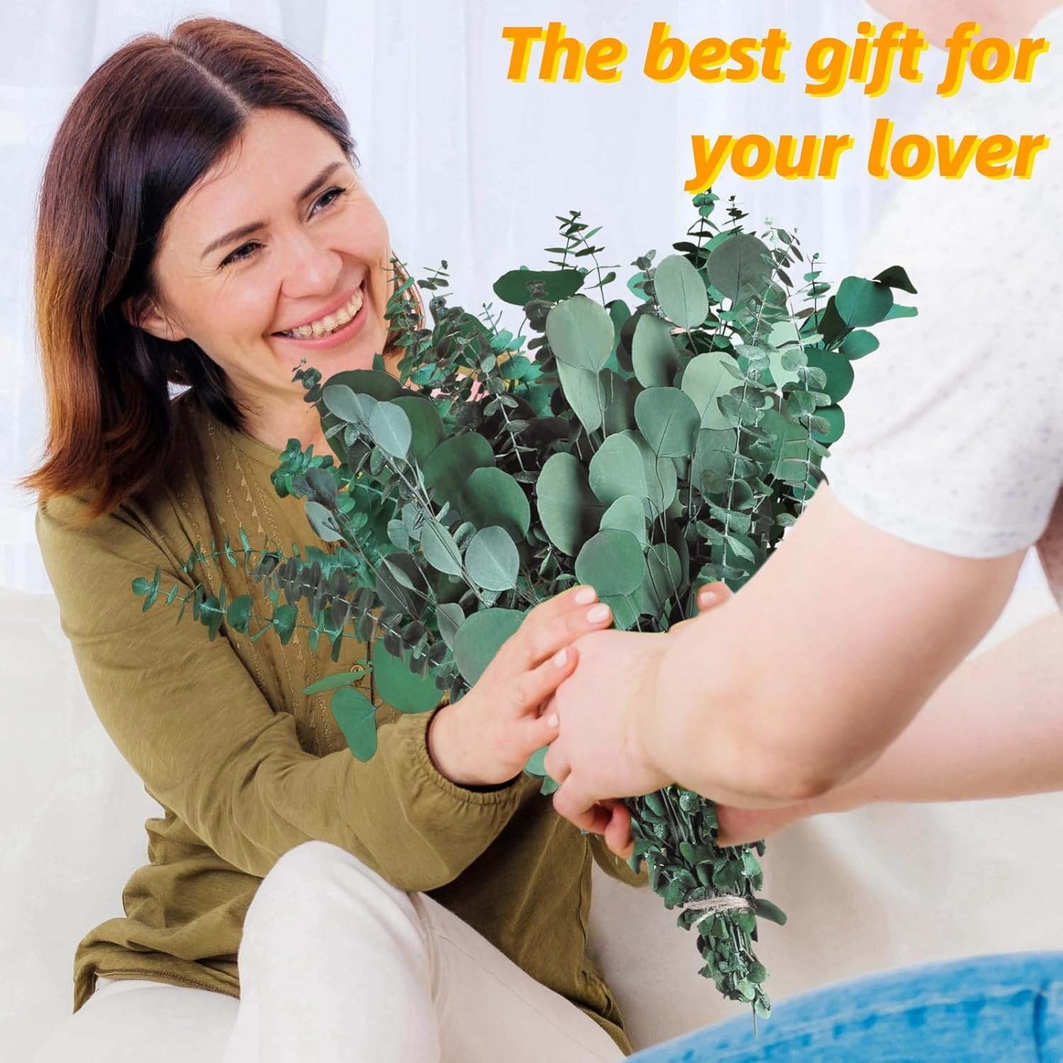 12 Pcs Large Dried Eucalyptus & Silver Dollar Leaves Bundle – Natural Real Fr…