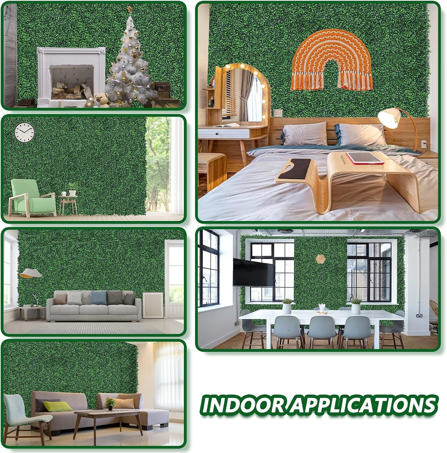 16PCS Artificial Boxwood Panels for Privacy Hedge & Greenery Decor