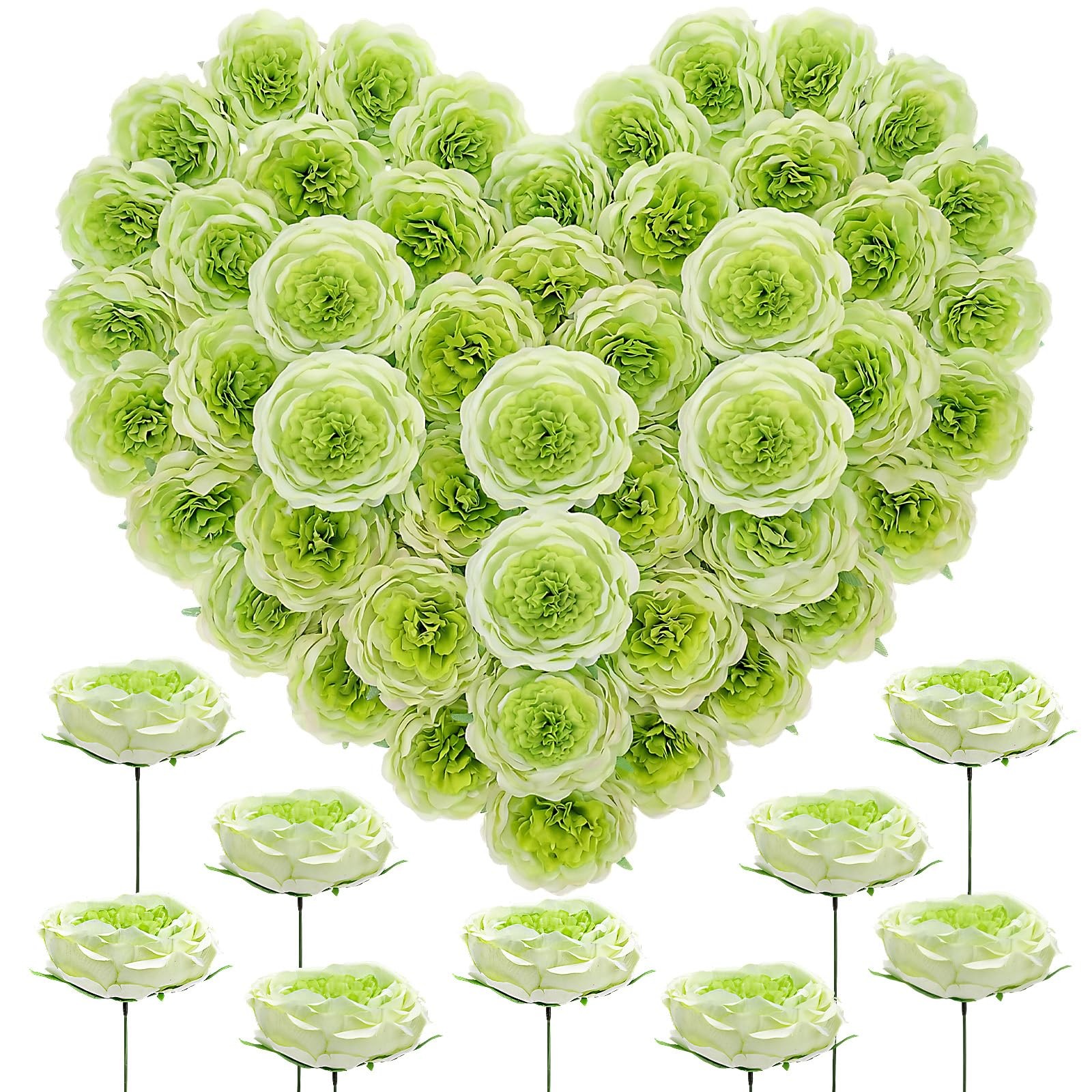 36 Pack Artificial Austin Rose Peonies 4.7 Inch Fake Flowers Silk Flowers Fau…