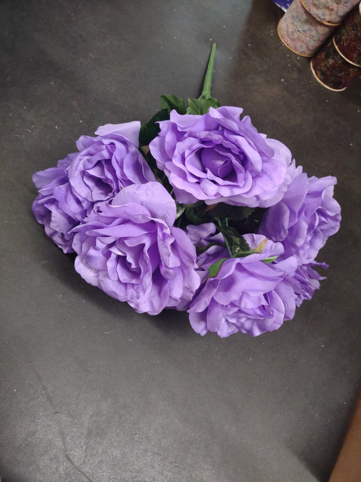 Big Mixed Pearl Rose Bush, Lavender, Pretty Purply Silk 5″ Large Roses 12 Stems