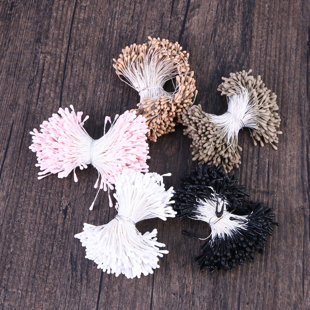 400 Pcs/set Simulated Stamens Pearlized Flower Making Supplies Floral Buds