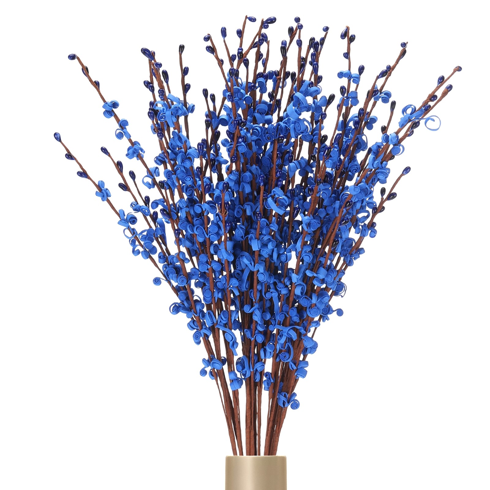 12Pcs Tall Jasmine Flower for DIY Floral Art Plant(Sapphire Blue)]