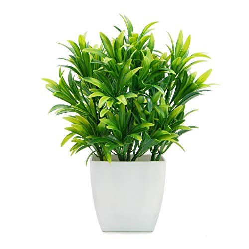 Faux Plants Mini Potted Plastic Fake Green Plant Artificial A-light Green