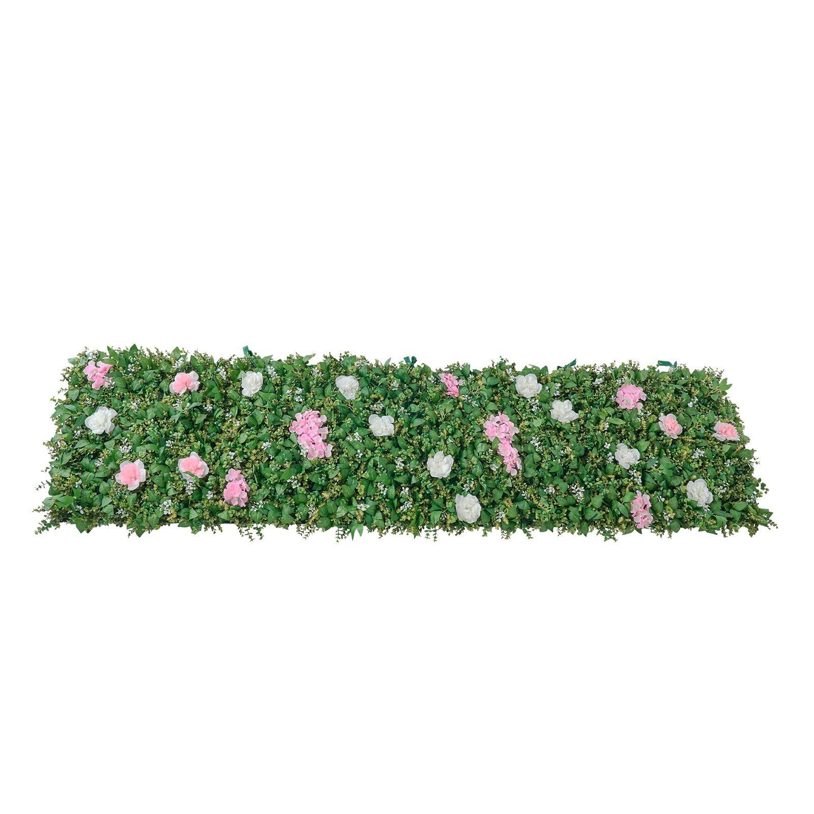 2-Pack 2x8ft Luxury Flower Wall, 3D Layered Foliage, UV-Resistant for Events