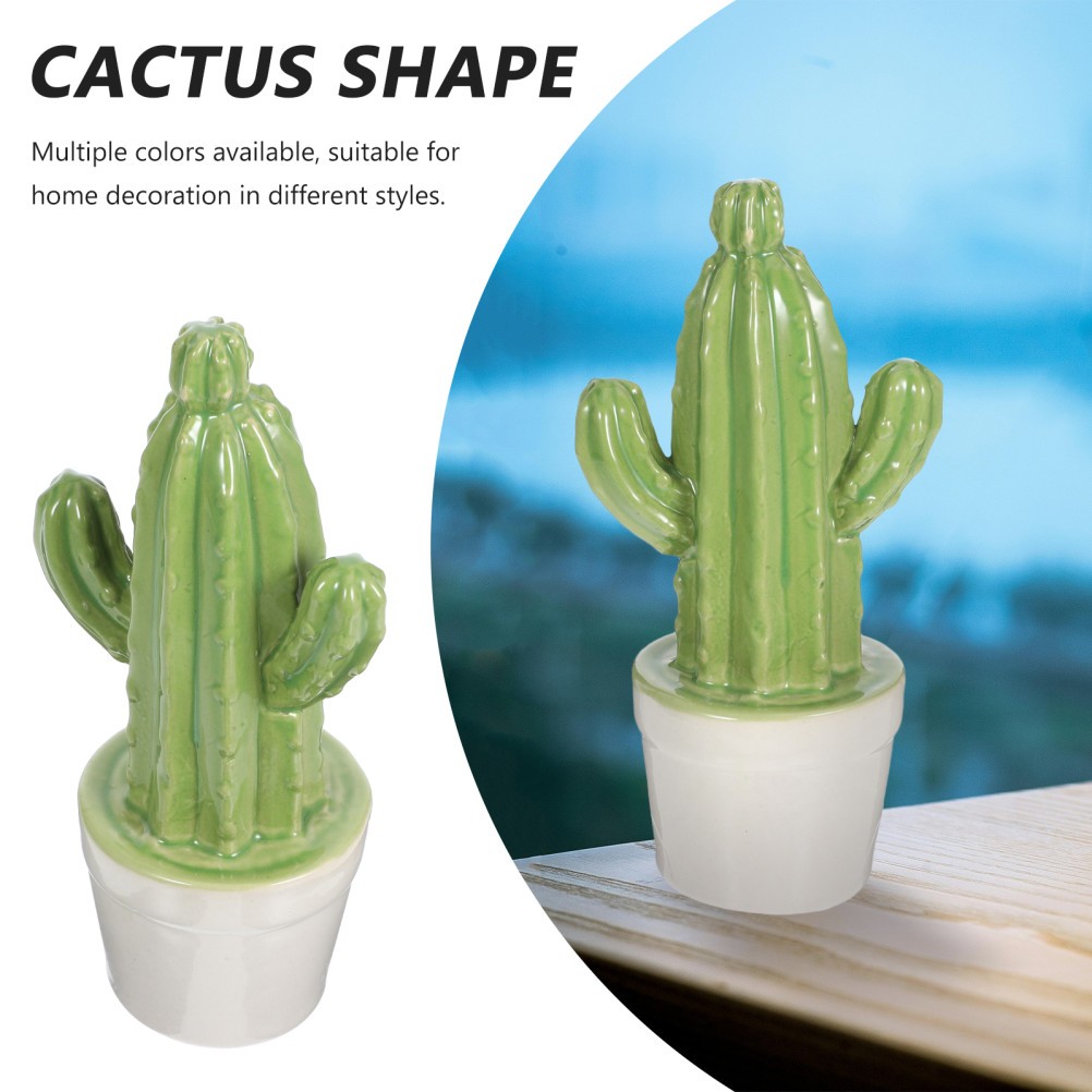 Artificial Small Ceramic Cactus Plant Fake Bonsai Ornament For Office Home