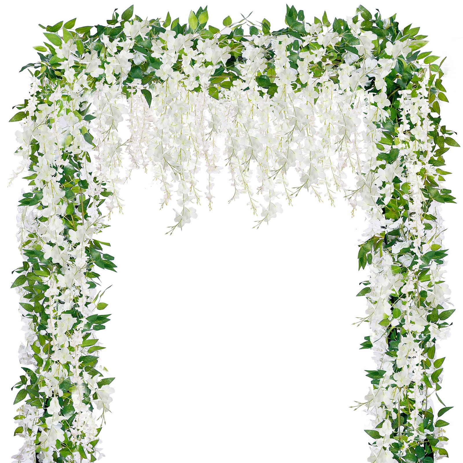 Sggvecsy 6Pcs Wisteria Garland Artificial Flowers Garland Fake Hanging Wister…