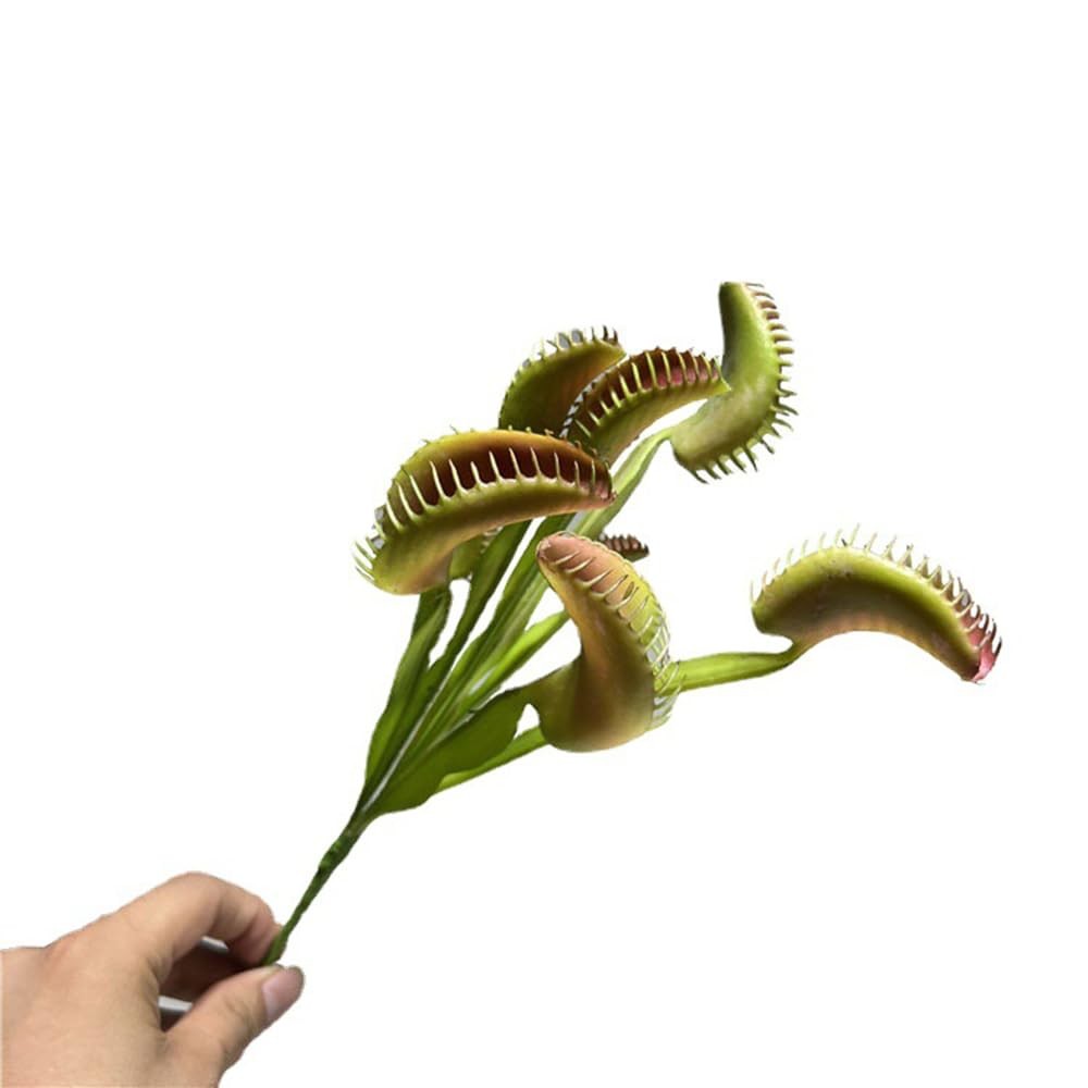 3Pcs Artificial Venus Flytrap Plants Lifelike Carnivorous Venus Flytrap Plant