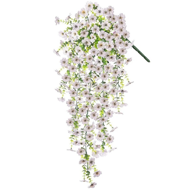 1PCS Artificial Morning Glory Vines UV Resistant Hanging Flowers Outdoor Decor