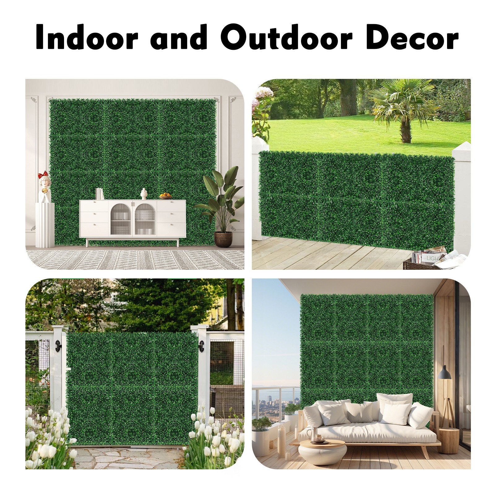 12 Pack Artificial Turf Lawn Grass Mat Indoor Outdoor Wall Background Pad Decor