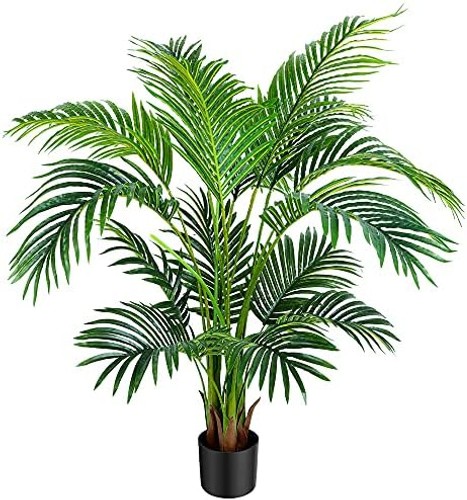 Worth Garden 4ft Artificial Areca Palm Plant, Fake Cane Palm Silk Tree Indoor…