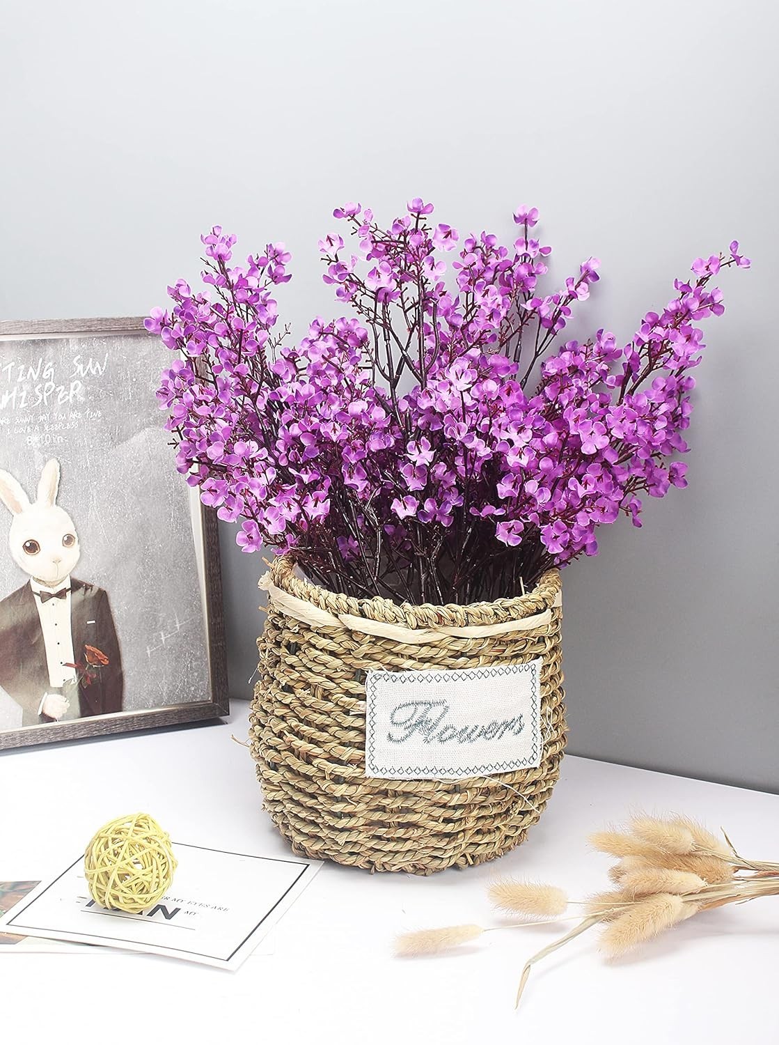 Elegant Realistic Purple Baby’s Breath Silk Flowers – Set of 6 for All Occasions