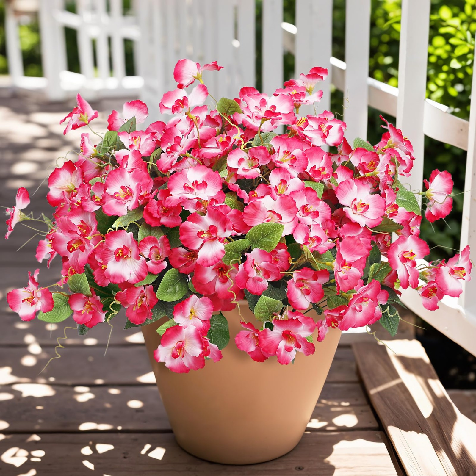 8 Bundles Artificial Hibiscus Flowers for Outdoors Decoration, Faux Silk Flow…